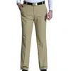 Pantalones para hombres Moda de alta calidad Algodón Hombres Traje Recto Primavera Otoño Largo Masculino Clásico Negocios Casual Pantalones Longitud completa
