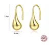 Orecchini pendenti di Prince Rupert S925 Argento sterling Goccia d'acqua Orecchini placcati oro 18 carati Orecchini minimalisti da donna Gioielli per feste di nozze Regalo di San Valentino SPC