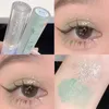 Eye Shadow 2 In 1 Double-head Glitter Liquid Eyeshadow Brightening Lightweight Waterproof Matte Blue-green Summer Lying Silkworm Eye MakeupL2403