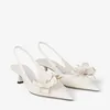 Mulheres elegantes Amita Flores Sandálias Sapatos Nappa Couro Apontou Toe Bombas Kick Heels Lady Party Wedding Slingback Verão Andando EU35-42