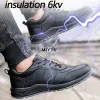 Stiefel schwarze Sicherheitschuhe Männer Stahl Zehen Schuhe Arbeit Schuhe Sneakers Männliche Antipunktion