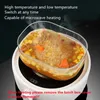 Food Grade High Borosilicate Glass Lunch Box Microwave Oven Insulation Bento Box Fruit Sealed Box Silicone Pad Square Lunch Box 240304