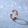 Skruv Carter Rings Nail Fashion Rose Gold Rostfritt Steel Six Diamond Par Ring Titanium Full Nail 3GB5