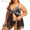 Sexy Pyjamas Plus Size Dessous für Frauen Nachtwäsche Set Spitze Babydoll Chemise V-Ausschnitt Nachthemd Sexy Umstandsnegligé S-5XL 24318