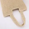 Fashion Simple One Shoulder Straw Bag Mori Style Hand-Woven Bag Casual Versatile Large Capacity Beach Bag