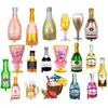 Party Decorations Stora folie Champagne Cup Beer Balloons Bröllopsdag Vin Bottle Cup Balloon Valentine's Day Birthday Party Festival Decor