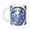 Кружки на заказ синяя ива Китай DIY Делфт Шинуазри керамические чашки для чая, молока, кофе, чашки для работы на открытом воздухе, кемпинга