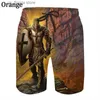 Men's Shorts New Arrival Knights Templar 3D Printed Men Fashion Personality Summer Quick-drying Ice Shorts Ropa De Hombre Kids Beach Shorts Y240320