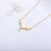 Chains Classic Japanese And Korean Deer Antlers Women's Pure Silver Necklace With Gold Simplicity Exquisite Temperament As A Gift