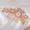 Bling Crystal Pearls Bridal Headpieces Hairs Comb Crowns Tiaras Hoofdband Boheemse bruiloft Accessoires voor vrouwen Parelsbruiden Bruid Koofpijp Haarspelden