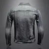 Mens Vintage Denim Jacket High Street Trend Loose Street Riding Biker Clothing Handsome Casual Buttoned Lapel Herrkläder 240314