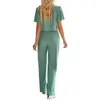 Roupas de ginástica Mulheres Casual Sólido Retro Pantsuit para 70s Suite Casos Womens Macacões Cocktail Calças Ternos