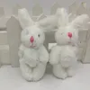Peluche coniglio bambola congiunta 6 cm capelli lunghi coniglio gonna gioielli fatti a mano creativi e ciondolo scarpa