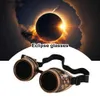 Sunglasses Steampunk Eclipse Glasses Steampunk Solar Eclipse Glasses for Safe Direct Sun Viewing Retro Eclipse Youth Glasses Y240318