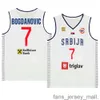 Printed World Cup Serbia Basketball 13 Ognjen DOBRIC Jersey 23 Marko GUDURIC 14 Dusan RISTIC 30 Aleksa Avramovic 27 DEJAN DAVIDOVAC 51 Boban Marjanovic Navy White