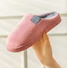 HBP Non-Marque En Gros Coton Pantoufles D'intérieur Anti-dérapant Casual Hommes Femmes Maison Pantoufle Diapositives Chaussures