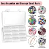 13PCSSet Plastic Transparent Box Jewelry Storage Diy Accessories Small Parts Flip Cover Container 240318