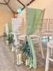 8 pièces décorations de chaise de mariage ceintures en mousseline de soie fête Banquet événement bébé douche saint valentin Decor30X180CM 240307