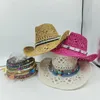 Bérets Chapeau d'été Accessoires de ceinture de paille perlée à la main pour hommes et femmes Fedora Décoration de mode