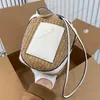 Strand woody väska halm kvinnor mens designer lyx raffia väv koppling handväska crossbody axel shopping väskor topphandtag pochette berömd stor tygväska handväska hobo