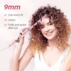 Irons Ckeyin Mini Curling Iron 9 mm Small Hair Curler Ceramic Ebated Hair Curling Fer for Wool Roll Large Wave Hair Curler Styler