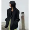 女性のスーツUNXXブラックスーツジャケットルーズシルエットスリミングブリティッシュスタイル特大の豪華なストリートウェアカジュアルブレザーオフィスレディートップ