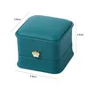 Jewelry Pouches Wedding Party Crown Buckle Storage Gift Box Package Case Lover Ring Boxes Display