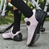 Stivali da donna scarpe ciclistiche non tacchette sneaker a pedale piatto mtb scarpe per mountain bike non chiusura senza tacchetti road bicicletta rb velocità rosa