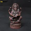 Decorative Figurines Antique Pure Copper Elephant Trunk God Of Wealth Thai Tantric Tibetan Buddha Statue Home Furnished Feng Shui Bronze