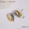 Stud Earrings 5 Pairs Gold Silver Collision Color Water Drop Earring Double Wearing Smooth Glossy Trendy Party Jewelry For Fashion Women