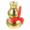 Vases Brass Feng Shui Copper Coin Vase Wedding Decor Gold Bud Cloth Cucurbit Tiny