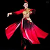 Vêtements de scène Vêtements de tambour Robe de danse de style chinois pour femmes Gongs et tambours d'eau Ouverture de danse Performance de taille