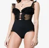 Swim Wear 2019 New Highend Lace European Sexy Ladies enpiece Swimsuit med bröstkudde utan stålstöd4730373