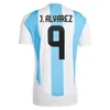 2024 Americas Cup Argentinas Fan Player Version Men Kids Football Kits Messis Di Maria Dybala Martinez Enzo J.Alvarez Mac Allister Garnacho Home Away Soccer Jersey