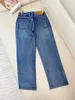 Jeans da donna Donna Bianco Vintage Flare Stile Inghilterra High Street Pantaloni Vita Denim 2024 Tendenza Pantalones De Mujer