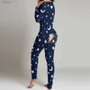 Sexig pyjamas valentines kvinnor en bit rumpa klaff v hals långärmad sömnkläder vuxen romper sexig bodysuit pyjamas övergripande jumpsuit pjs 24318