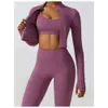 Lu Align Set Clothes Athletic Workout Wear Sports Gym Legging Seamless Fiess Bra Crop Top Long Sleeve Yoga Suit Lemon 2024 Gym Jogger