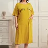 Vêtements de Nuit pour Femmes Grande Taille 5XL Chemise de Nuit Vêtements de Nuit à Manches Courtes Moyen vêtements de Maison Lâche décontracté Mode Chemise de Nuit Lingerie Intime