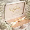 Decoração de festa personalizada flanela caixa de jóias caixa de viagem personalizado presentes de natal e feriado para sua ideia de presente de dama de honra de casamento