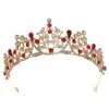 Accessori per capelli Tiara di perle Ornamenti di cristallo da sposa Pettine Diademi principessa Cerchio di strass