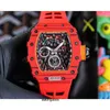 Luxuriöse mechanische Herrenuhr Richa Milles Rm50-03, vollautomatisches Uhrwerk, Saphirspiegel, Kautschukarmband, Schweizer Armbanduhren
