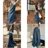 Женские джинсы S4XL Jean Vintage Свободные с высокой талией Элегантная уличная одежда Шикарные широкие брюки в корейском стиле Мода Allmatch Осень Ретро Синяя капля Otkfa