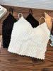 Kadın Tankları French Chic Peluş Kadınları Kadınlar İçin Spagetti Strap Sırtsız Kadın Tank Üstleri Bra Moda Yüce Camis Drop