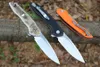 New M7724 Flipper Knife 440C Satin Drop Point Blade G10 with Steel Sheet Handle Ball Bearing Outdoor Camping Hiking Fishing EDC Pocket Knives