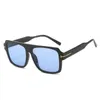 New Fashion Large Frame Sunglasses for Womens Uv Protection Trend T-shaped Decorative Glasses
