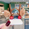 Acessórios de cabelo 2024 Natal Hairpin para mulheres meninas Kawaii Elk Ear Clip Santa Snowman Xmas Party Barrettes Kids Headwear