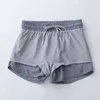 Shorts di limone da yoga Women Algin Sports Hottty Hot High Waist Track che gestisce tasche laterali con le laterali