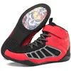 HBP Non-varumärke Ny 35-46 Professional High Top Breattable Non-Slip Mens Boxing Sanda Shoes Wrestling Boots Shoes