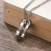 Pendant Necklaces Stainless Steel Put Paper Ashes Holder Memorial Case Storage Bottle Box Necklace Cremation For Love