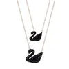 Mode dames zwaan kloppend hart diamanten hanger ketting 14K gouden zwaan designer ketting INS stijl ketting emotioneel cadeau sieraden voor vrouwen uiten hun liefde